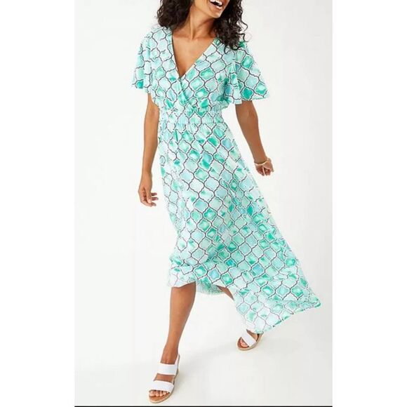 NEW Tommy Bahama Women's‎ Size Large Mumbai Medallion Maxi Dress - Picture 1 of 12